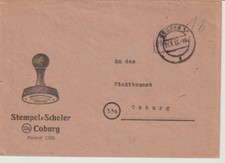 NACH 45, Geb&uuml;hr bezahlt / Barfreimachung, Coburg, 1.7.46