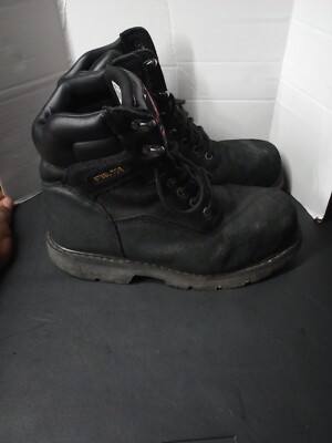 Brahma Mens Black Suede Size 9W Steel Toe Work Boots Lace Up  display picture 3