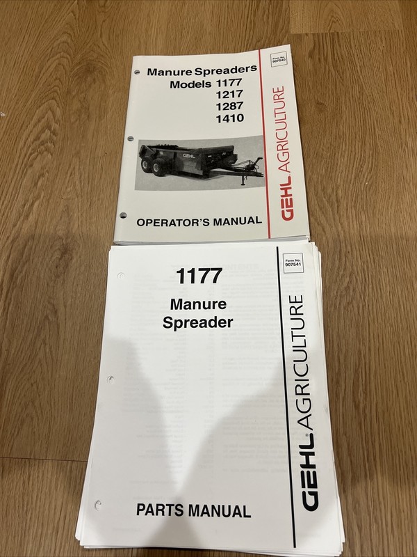 Gehl 1177 Manure Spreader Operation And Parts Catalog 