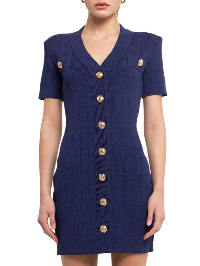 navy blue rose gold dress Endless blue and gold dresses