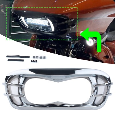 Chrome Headlight Bezel Für Harley Road Glide FLTRX FLTRU Special FLTRXS 15+