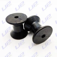Bow Stop Rollers 2 Pack 3 Inch Mounting Width Boat Trailer Black Molded Rubber
