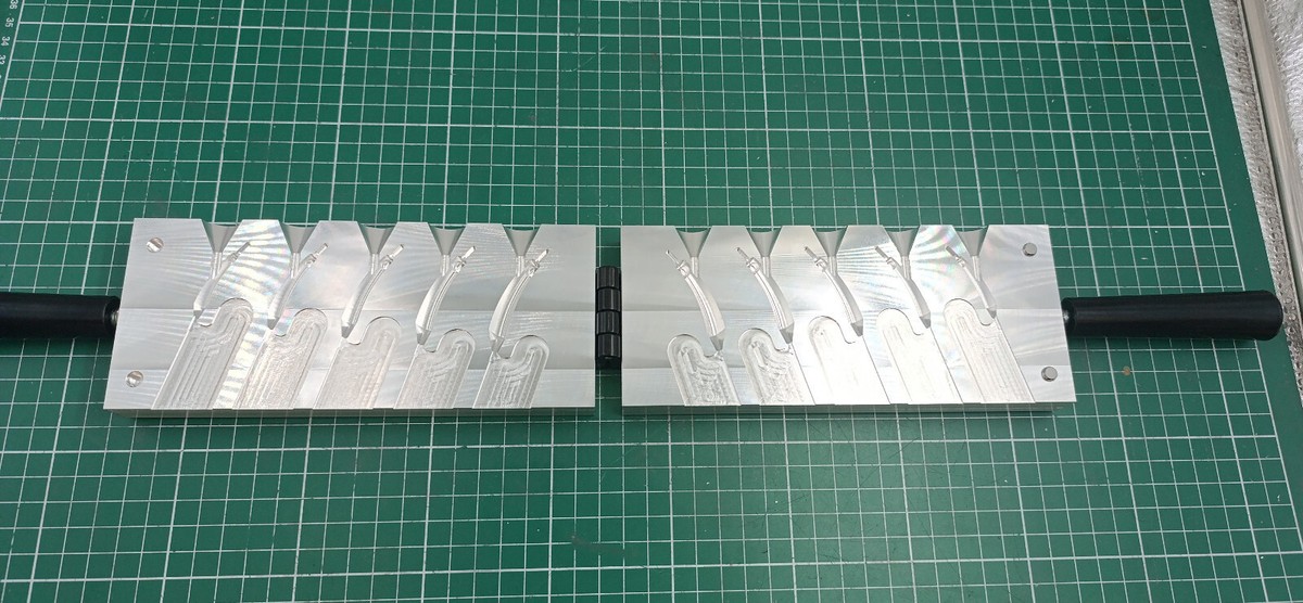 CNC machined goofy jig aluminum fishing mold, 1/4oz 3/8oz 1/2oz 3
