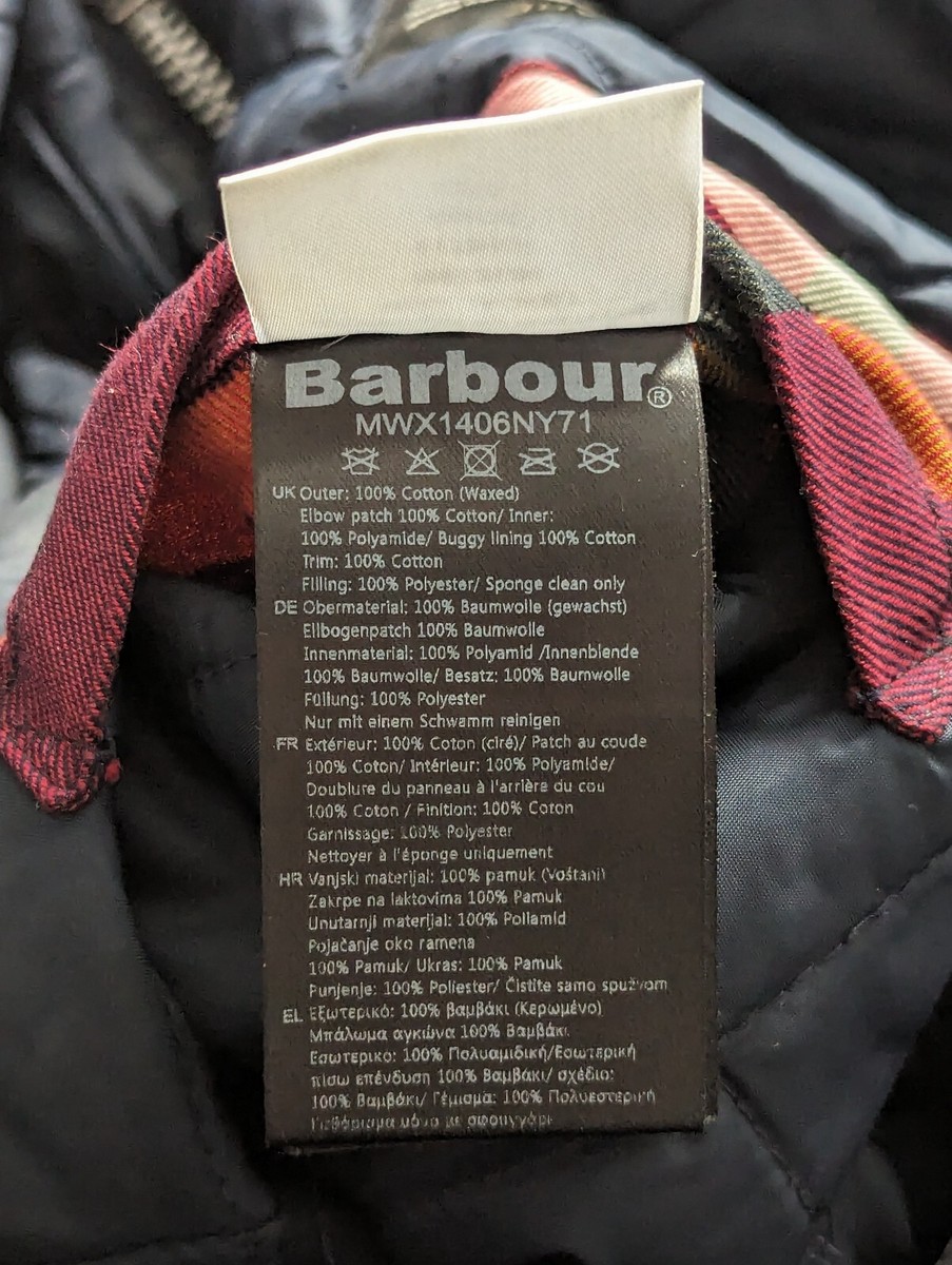 Barbour Strathyre Wax Jacket Size M Dark Navy Waxed Cotton England