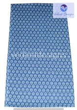 5 Yard Cotton Blue Hand Block Indigo Print Fabric Natural Dyes Indian