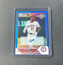 2023 Topps Pro Debut Trey Lipscomb Rookie Blue Auto 123/150