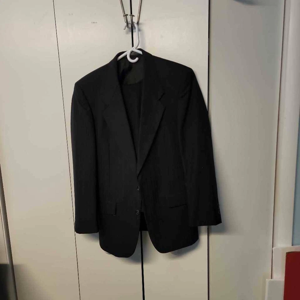 Conjunto de traje de dos botones Mappelli De Milano para hombre bolsillos negros 100 % lana M 38R 32/27 Foto 2 de 4