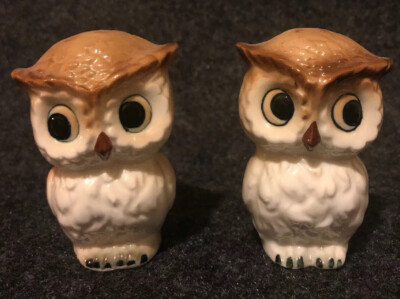Hoot Owl Salt & Pepper Shaker Set Get For Owl Collection  So Cute