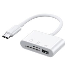 Card Reader 3-in-1 Mobile Phone Tablet Connected with Type-C to USB SD TF Cable