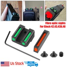 Fiber Optic Sight Red Front Green Rear Sight for Glock 42,43,43X,48 Not for MOS