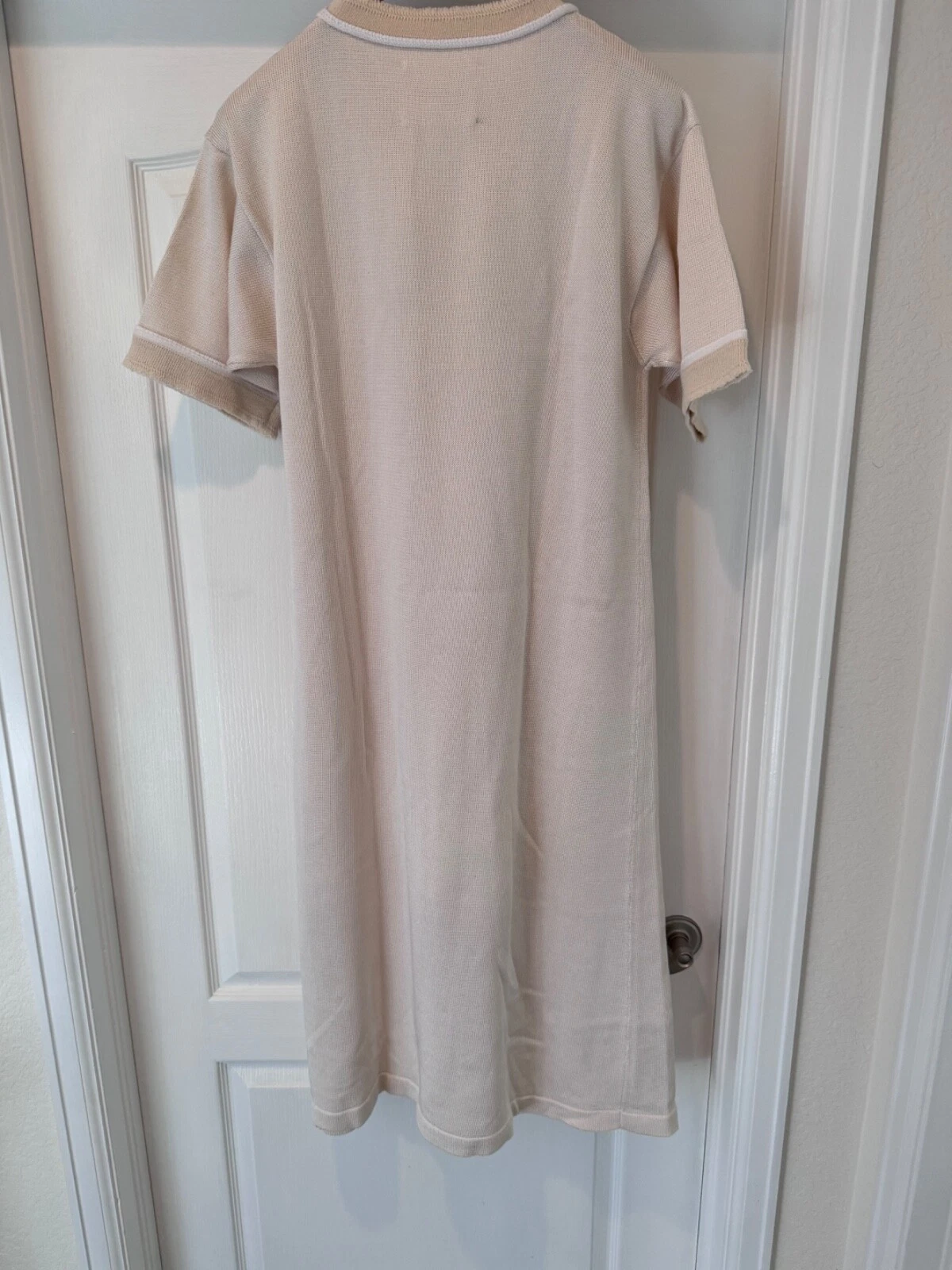 OFF WHITE Abito midi bianco lavorato a maglia Jil Sander taglia 10 (40 euro) nuovo con etichette