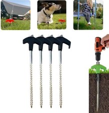 8" Screw in Tent Stakes  Ground Anchors Screw, Screw in Tent Stakes 4PCS