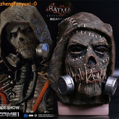 Batman: Arkham Knight Scarecrow Helmet Latex Full Face Mask Cosplay Preform Toys