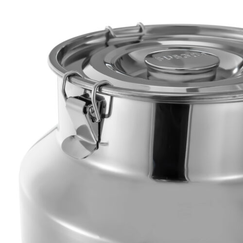 30L Edelstahl Milchkanne Wein Eimer Kessel Tragetasche Kanne Deckel 9,25 Gallonen mit Wasserhahn - Bild 9 von 15