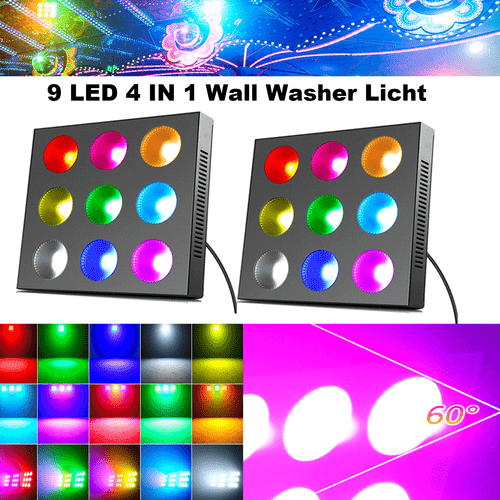RGBW COB Wallwasher Strahler Bühnenlicht Bar DMX Disco Party Show Hallowen Deko - Bild 11 von 39