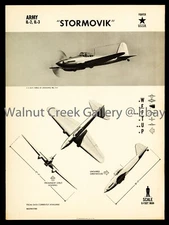 WWII Aircraft Identification Poster, Il-2 Stormovik, Art Print on 11x14" 09168