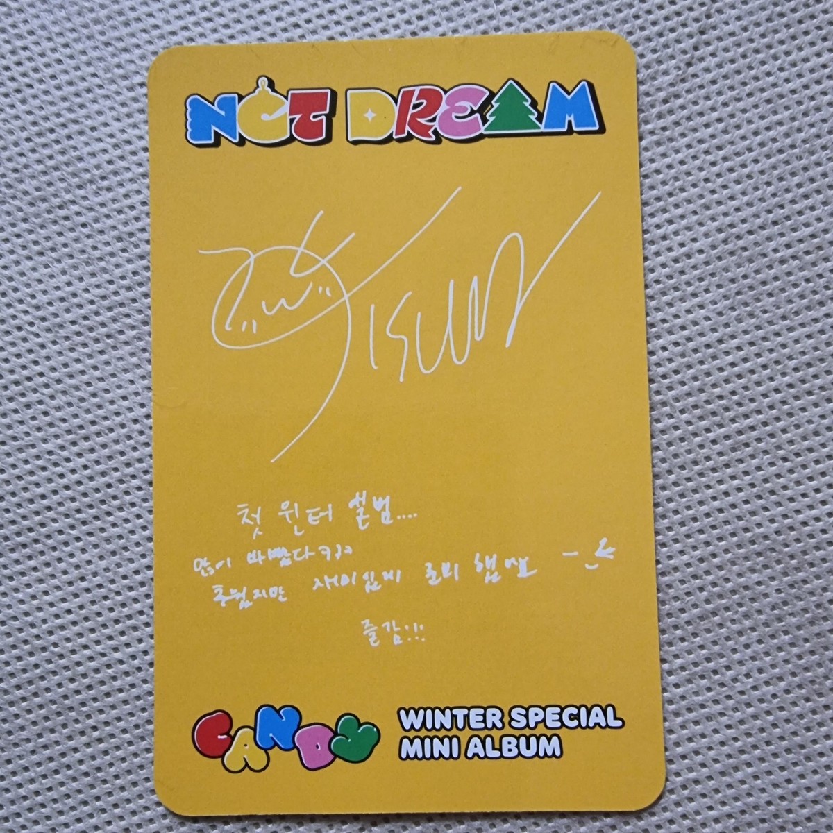 NCT DREAM Official Winter Special Album CANDY Digipack Ver