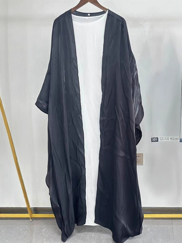 2pcs Set Muslim Women Kids Girls Open Cardigan Kaftan With Inner Dress Abaya Eid - Picture 35 of 39