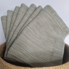 Set of 8 VTG Dansk Placemats 100% Cotton Sage Green Woven India