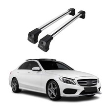 Dachträger Grundtäger für Mercedes C Klasse W205 Limo 2014-2021 75kg Alu Grau 2x Dachträger Grundtäger für Mercedes C Klasse W205 Limo 2014-2021 75kg Alu Grau 2x