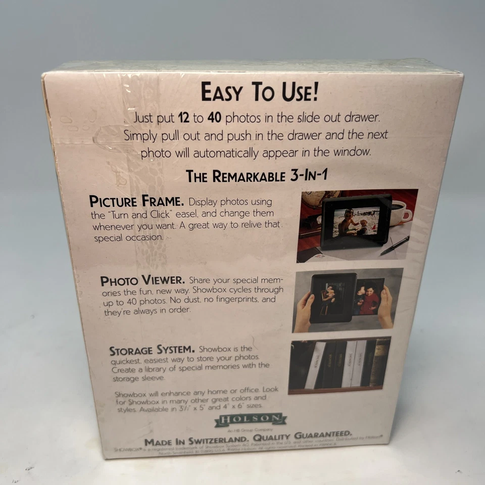 Visor de fotos Showbox de colección blanco 3 en 1 como se ve en TV tiene capacidad para 40 fotos de 3,5x5 selladas Foto 3 de 4