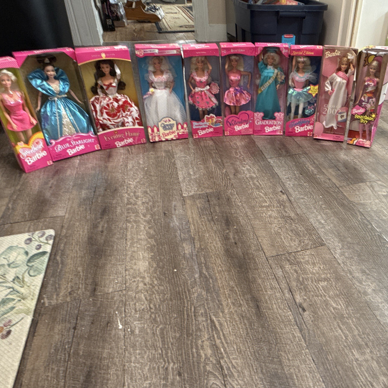 Barbie Special Edition Doll Lot Sweetheart Blue Starlight Evening Flame Boxed