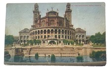Vintage 1900s Postcard ~ The Trocadero Palace 1878 Exposition ~ Paris France