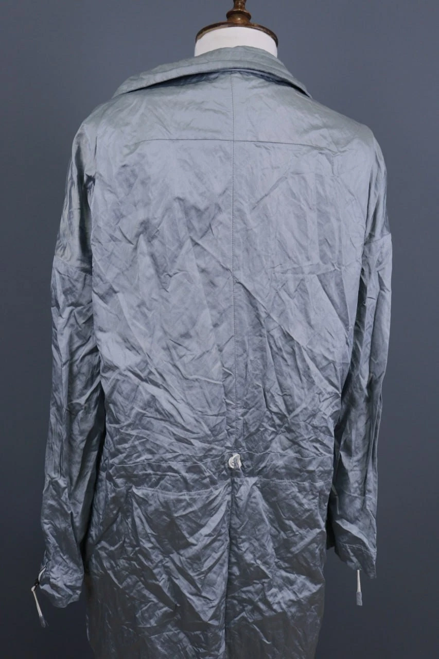 ANNETTE GORTZ Gray Collared Long Sleeve Full Zip Windbreaker Rain Coat Size 42 image 16