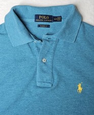 Polo Ralph Lauren Mens Polo Shirt Classic Fit Small S/P Teal Cotton Short Sleeve