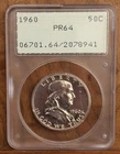 1960 P PCGS Pr64 Franklin Proof Silver Half Dollar 50 Rattler Ms++++