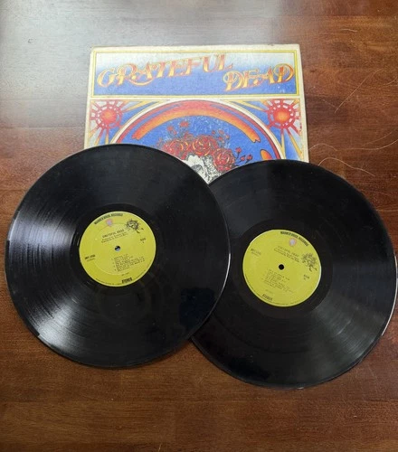 Grateful Dead Skull and Roses Double LP Original Green Label LP Vinyl Record VTG