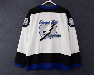 Vintage Maska Tampa Bay Lightning Air-Knit NHL Hockey Jersey Mens L 