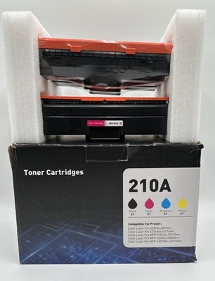 Toner Cartridge 4Pck FOR HP 210A 210 A X 210X Color Laser Jet Pro 4201dn/d