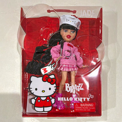 Bratz Hello Kitty Jade Fashion Doll Black Straight Hair Brown Eyes Unopened