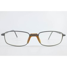Capri PT68 Gunmetal Rectangular Metal Eyeglass Frames 53-18-145 Full Rim Eyewear