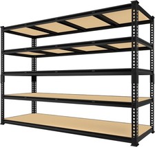 60x24x72 Inch Industrial 5 Tier Metal Storage Rack Adjustable Shelves for
