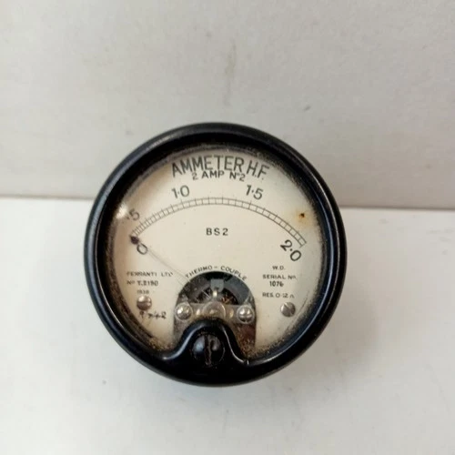 WW2 Army Military Radio Wireless Set ATU Ammeter HF 1A No.3 1942 NOS