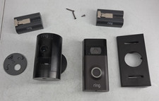 Lot of 2 Ring Video Doorbell 2 Outdoor Camera with Batteries