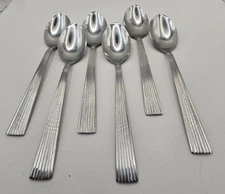 Reed & Barton SILVER STRANDS Soup Spoons Set of 6