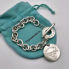 Bracciale Tiffany & Co. Return to Tiffany Round Tag Toggle Argento Sterling 925