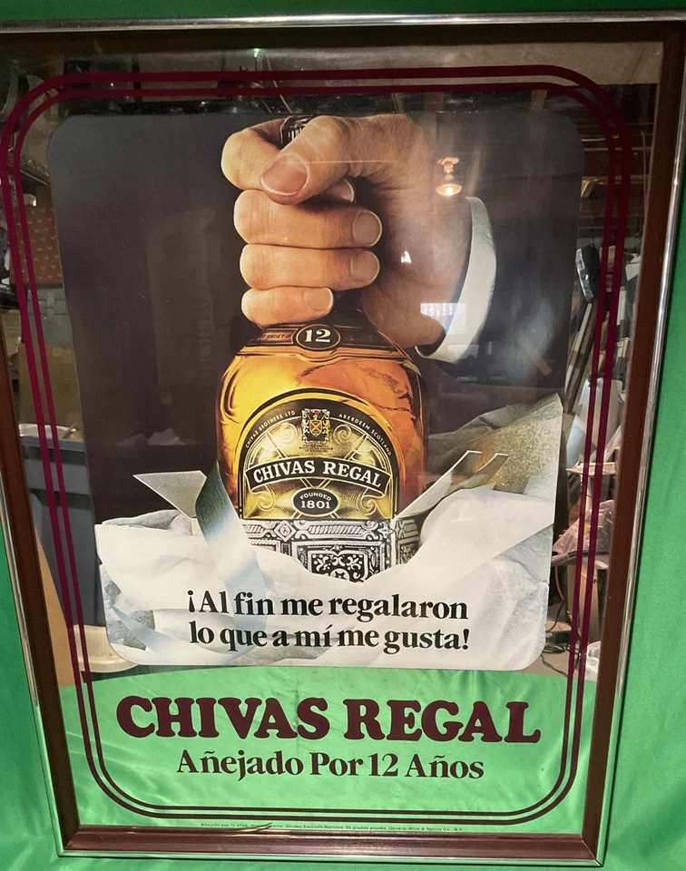 VTG Chivas Regal Hanging Mirror Sign 21” X 29” New With Box. - Image 4 of 4