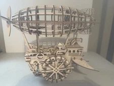 Rokr 3D Wooden Puzzle - Dirigible Power Wheel Ship