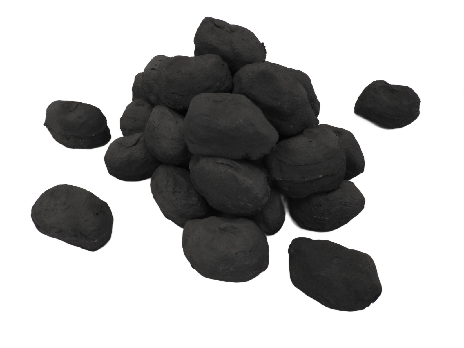 Gas Fire Coals 30 Large Cast Ceramic Fibre Replacement Coals LPG Bioethanol