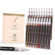  Acrylic Paint Markers Skin Tone | Set 20 Skin Tone Paint Markers Fine Tip 