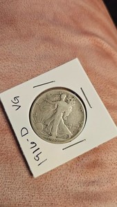 1916-D Walking Liberty Half Dollar 50C Better Date Silver Coin VG Denver Mint