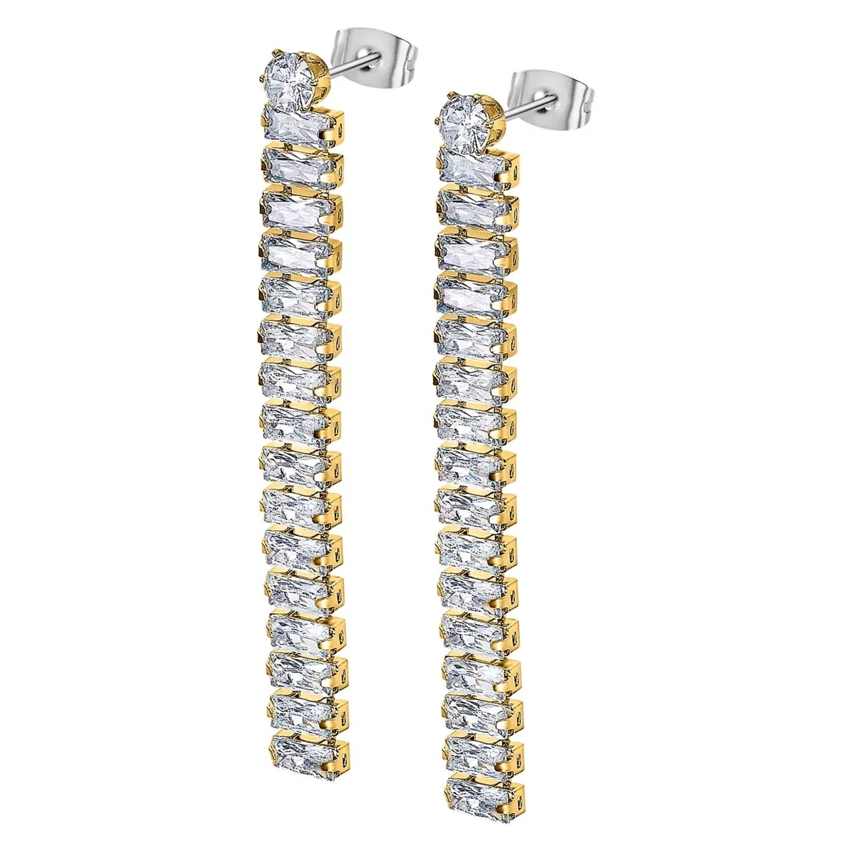 Orecchini a perno | Argento e oro | Pull through - Scream Pretty