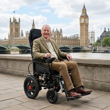 Reclining Electric Wheelchair Mobility Aid Motorized 500W Foldable Lightweight