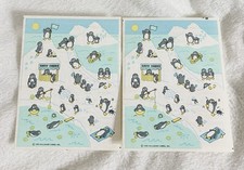 Hallmark, Lot of 2 Penguin Village Vintage Sticker Sheet, 1990