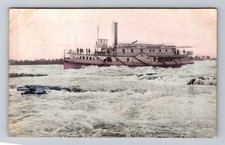 Canada- Montreal Steamboat Navigating The Lachine Rapids Vintage c1910 Postcard