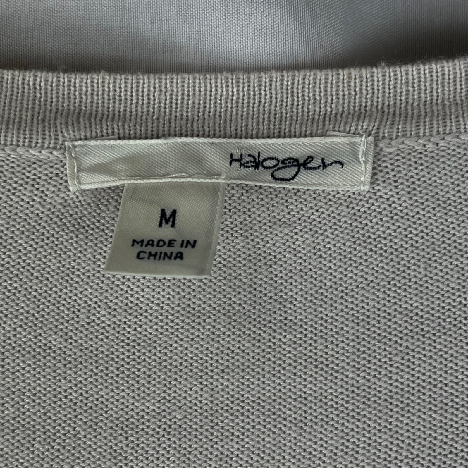 Halogen Light Gray Ruffle Button Front Cotton Car… - image 5